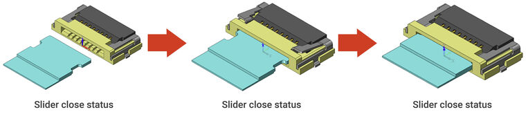 FFC-Steckverbinder mit Autolock-Funktion