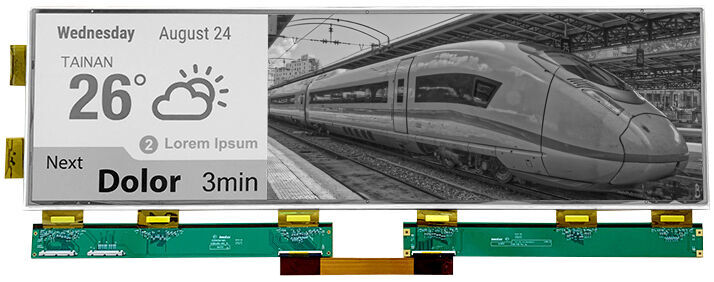 ED280TT1 – 28 inch EPD with 3840×1080 pixels and 2-16 gray levels (1-4 bits) ED280TT1 – 28 inch EPD with 3840×1080 pixels and 2-16 gray levels (1-4 bits)