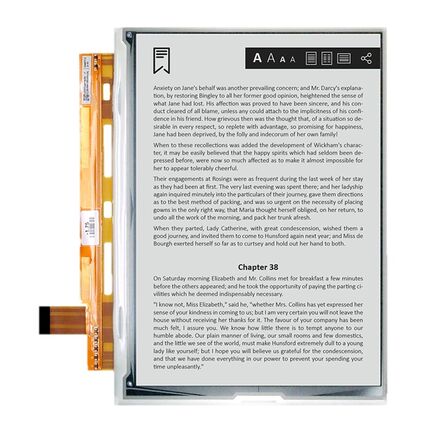 ED097TC2 – 9.7 EPD inch reflective electrophoretic display module with 1200×825 pixels and 2-16 gray levels (1-4 bit)